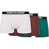 Urban Classics Herren Organic Boxer Shorts 3-Pack Boxershorts, scrpt clrfl+Cherry+treegreen, 4XL