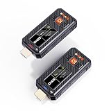 2026 Upgraded Wireless HDMI Transmitter and Receiver 20 Channels Adjustable, Real Time LCD Monitor,1050FT/350M Long Range 1080P, Up to 4RX for Creator Team Live Streaming Speech Church