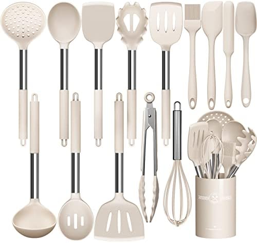 Stainless Steel Kitchen Cooking Utensil Set, Umite Chef 15 pcs Cooking Utensils - Nonstick Kitchen Utensils Cookware Set Spatula Set -Kitchen Gadgets Utensils Set, Kitchen Tools Gift