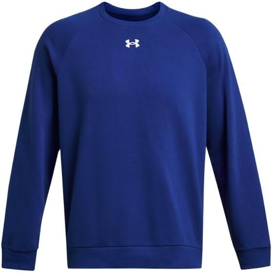 Under Armour Men's Rival Fleece Crew, (400) Royal / / White, Large Tall - Image 3