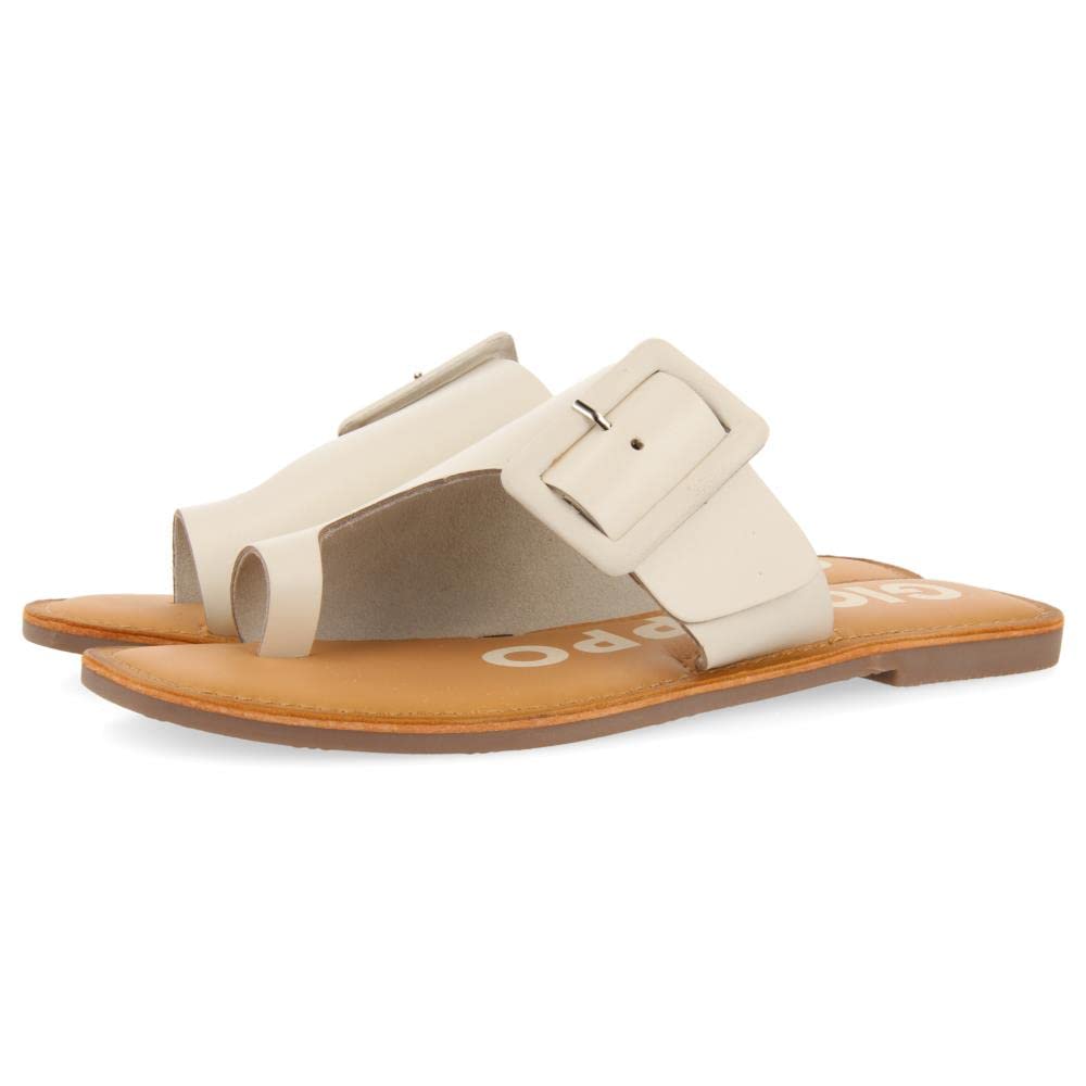 Gioseppo Women's Yamba Flat Sandal, Dirty white, 4 UK