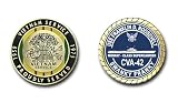 USS Franklin D Roosevelt CVA-42 Vietnam Service Silhouette Challenge Coin