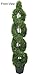 Admired by Nature 5ft Artificial Boxwood Double Spiral Topiary Tree in Plastic Plant Pot - for Home Decor, Indoor, Outdoor, Crafts, Offices - Set of 2, Green