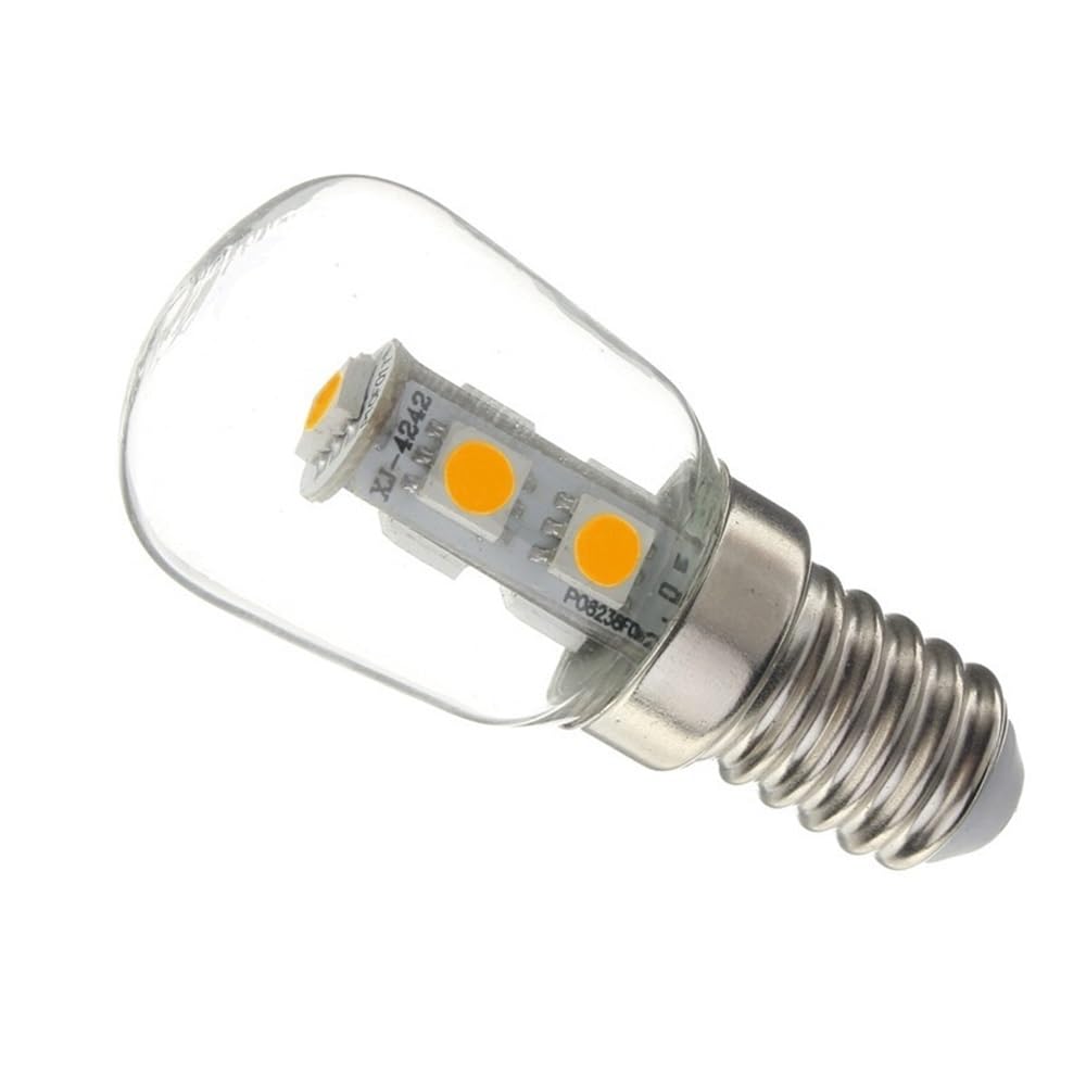 1fortunate lights, Paquete de 50 bombillas LED for refrigerador, CA 220 V, T26, E12/E17, pantalla de vidrio, lámpara de mesa, aplique de pared(6500K Cool white,E14)