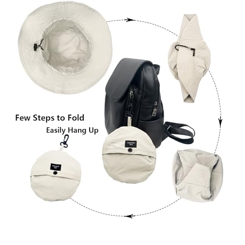 Image of woogwin Waterproof Bucket Rain Hat with Chin Strap Quick Dry Packable Boonie Sun Hat Safari Hat UV Protection