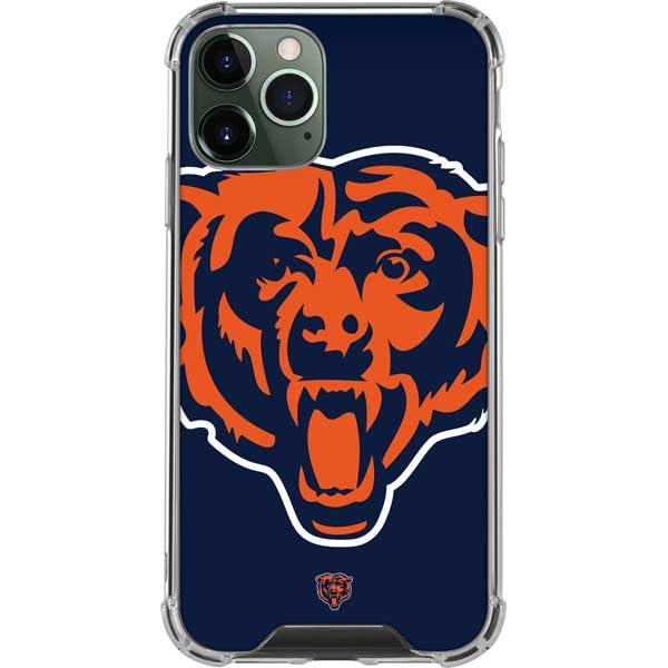 Skinit Clear Phone Case Compatible with iPhone 11 Pro Max - Officially Licensed NFL Chicago Bears Large Logo Design