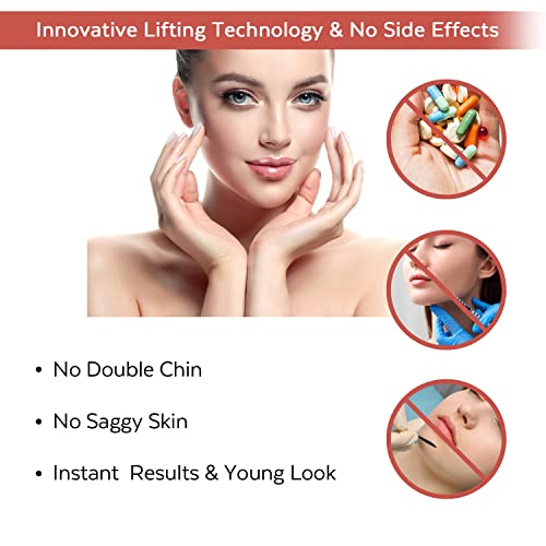 Alça de queixo dupla redutora de queixo com alça para emagrecimento facial para mulheres, reutilizáv