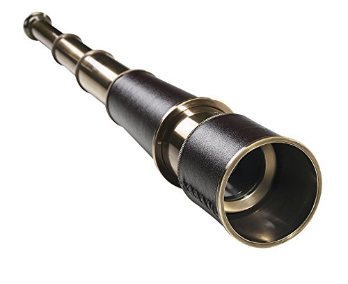 Hampton Nautical ST-0124-Black-W Floor Standing Oil-Rubbed Bronze/White Leather Griffith Astro 64