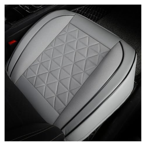 Housse de siège avant en cuir PU gris pour protection de voiture individuelle