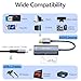 USB C to AR Glasses with Charging Adapter Enables Multi-Screen Enhanced 3D VR Video Features Compatible for iPhone 15/16 Viture/Rokid/Xreal AR Glasses (HDMI to USBC)