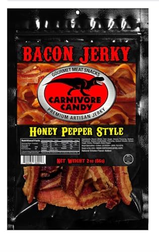 Carnivore Candy Honey Pepper Bacon Jerky - (1) 2oz bag