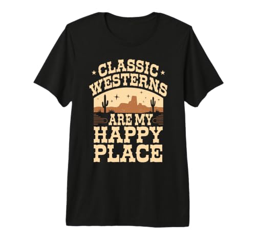 Old Western Film Fan Classic Cowboy Culture and Wild West Premium Tri-Blend T-Shirt
