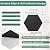Hexa··gonal Acoustic Panels-12 Pack High-Density Sound Absorbing Panels 12"X10"X0.4" for Enhanced Noise Reduction, DIY Design, Idea for Studios, Offices, and Home Theaters(Black)