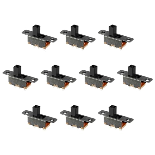 Rebower Toggle Switch Latching Slide Control 3 Pin 1P2T, [for Electronic Projects] - 4mm/47 Pcs