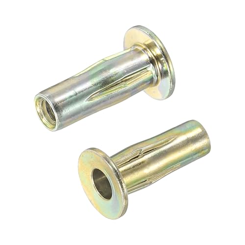 QUARKZMAN Écrou aveugle fileté à tête plate en acier au carbone pré-bombé, M4, zingué couleur zinc, 30 pièces