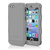 Incipio iPhone 5s Waterproof Case, [Atlas ID] Rugged Shockproof Waterproof Case fits iPhone 5, iPhone 5s, and iPhone SE - Retail Packaging - Dark Gray/Light Gray