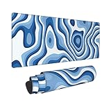 Jakayla Topographic Large Gaming Mouse Pad for Desk Office Desk Accessories, Topo Desk Mat with Stitched Edge, Waterproof Keyboard Pad XXL Mouse Pad Home Office 59B(Abstract)