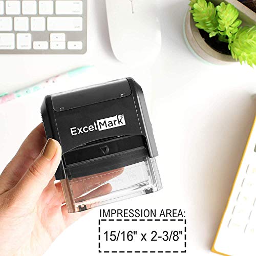Custom Self Inking Rubber Stamp - Up To 5 Lines - With Extra Ink Pad (A2359) #TOP7