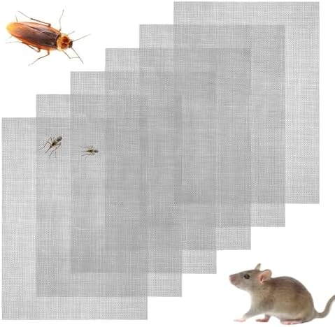 6pcs 304 Stainless Steel Wire Mesh Sheets 20 Mesh Rodent Mesh, 15...