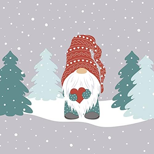 Paper Design Rustic Christmas Cocktail Napkins Funny Tomte Gnomes-Disposable Decorative Paper Napkins - Party Decorations Supplies, Beverage Napkins 5 inches x 5 inches Pk 40, red, P196162C