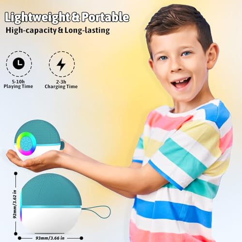 Heroange Karaoke Microphone Machine Toys for Kids Adults, Mini Portable Bluetooth Speaker with 2 Wireless Mics, Christmas Birthday Gifts for Boys Girls Ages 3 4 5 6 7 8 9 10 11 12+ Year (Green) by Heroange - Image 3