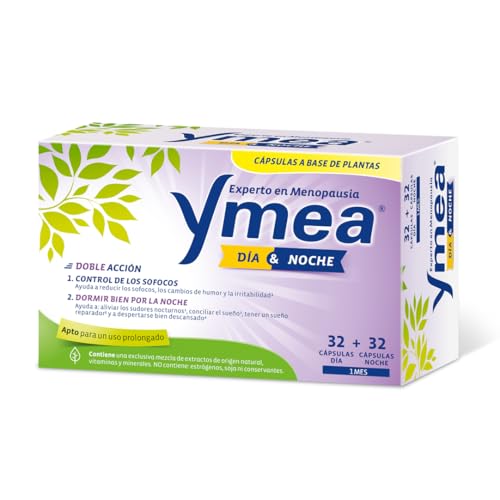 Ymea Menopausia Día y Noche, Control Sofocos y Sueño, Tratamiento 1 Mes - 64 Cápsulas