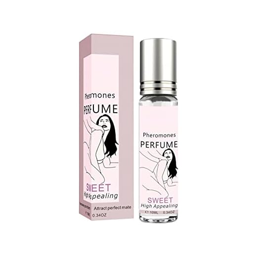 Pheromones Infused Essential Oil Perfume Cologne - Unisex for Women/Men, Refreshing & Long-Lasting Light Fragrance Pheromone Perfume Roll On Perfume Party Perfume 10ml, 0.34 Oz (Sweet)
