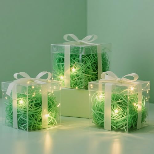 HXJDAM Weihnachtsgrün 150g Füllmaterial Geschenk aus Papier, Deko für Geschenkboxen, Versandverpackungen und Party-Hamper Füllung (Weihnachtsgrün)