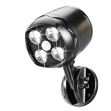 Ottymer Battery Powered Outdoor Motion Sensor Light, 600LM 6000K Waterproof Wide-Angle Detection Auto On/Off LED Security Light for Garage, Yard, Front Door, Stair and Driveway, Black(1 Pack)