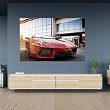  Red Lamborghini Aventador Poster, selbstklebend, 145 x 95 cm