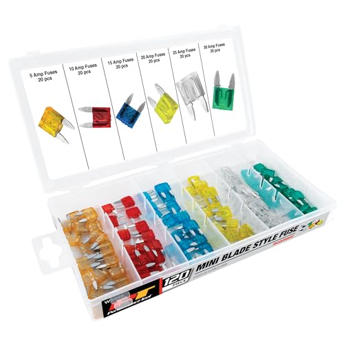 Mini fusible surtido para coche y moto en kit de 120 piezas de recambio eléctrico