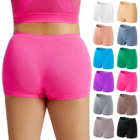 Women Seamless Boyshort Panties | High Waist Tummy Control Underwear | Ice Silk Breathable Boxer Shorts | Anti-Chafing, No Visible Panty Line | Soft Stretch Lingerie-picture-32