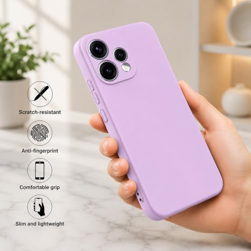 Image of Back Cover Compatible with Oppo Reno15 5G | Full Camera Protection | Premium Liquid Silicon Case | Flexible Bumper Case for Oppo Reno15 5G (Purple)