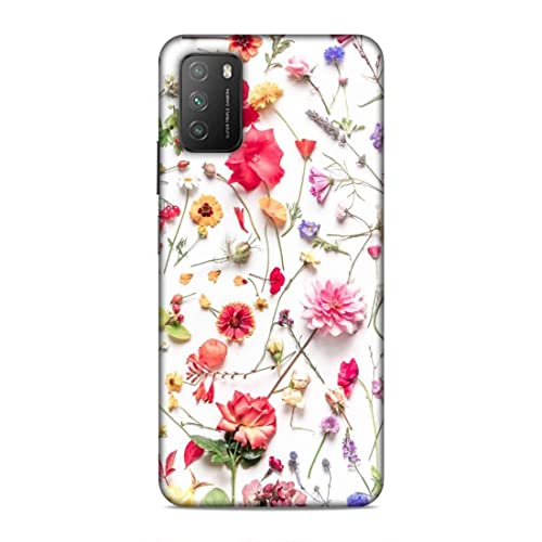 Image of Printed Mobile Back Hard Case Cover for Xiaomi Poco M3 | Flowers Pattern, Floral Art, Nature Love -66