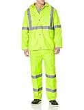 Global Glove - GLO-8000-XL GLO-8000 - FrogWear HV - 3-Piece High-Visibility Rain Suit - X-Large