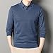 Men's Fleece Lined Sweater Polo Collar Pullover Tops Fashion Causal Pullovers Slim Fit Thick Clothes