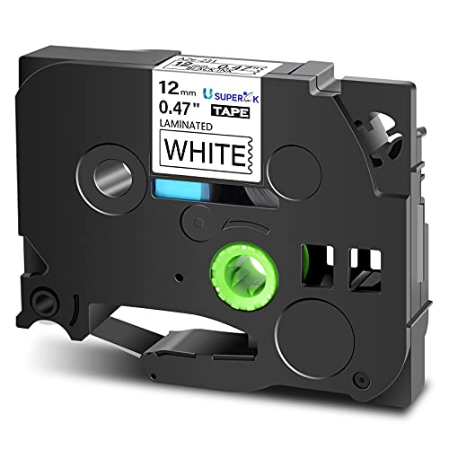 Superink Compatible For P-Touch Tz Tze Tze231 Tze-231 Tz-231 Label Tape For Pt-D210 Pt-H100 Pt-D400Ad Pt-P700 Ptd600 Pt-1230Pc Labeler 12Mm (1/2 Inch) X 8M (26.2 Ft) Laminated Black On White #TOP4