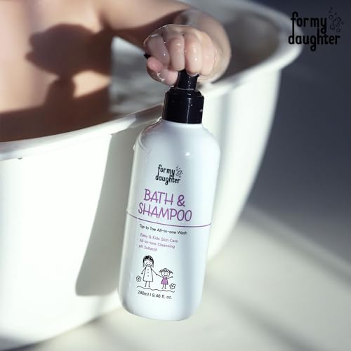 Image of for my daughter 2-in-1 Baby Bath Wash & Hair Shampoo- Gentle 2-in-1 Cleanser Safe, Natural, and Effective Care for Delicate Baby Skin & Hair (280ml / 9.46oz)