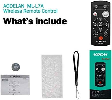 AODELAN Camera Wireless Shutter Release Remote Control for Nikon COOLPIX P1000 P950 B600 A1000 Z50 Z fc, Replaces Nikon ML-L7
