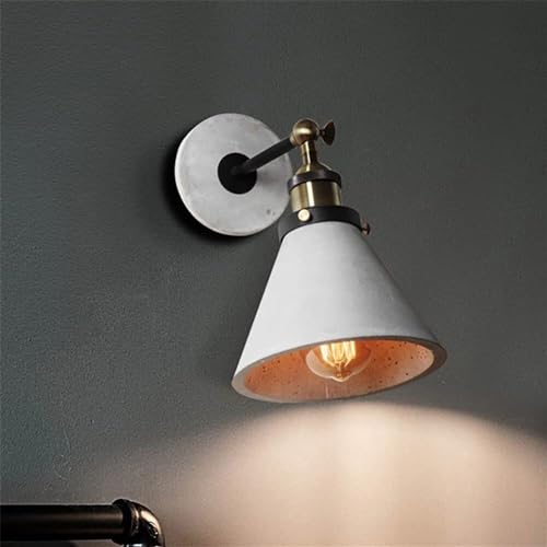 Aplique de pared de cemento para renovar pasillos oscuros con iluminación fija 4