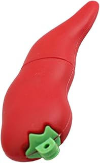 FUOYLOO 1 Peça De Silicone U Disk Chilli Stick De Memória USB 20 Stick De Memória USB 20 Pen Drive USB Pen Drive De Comida U Disk Cartoon U Disk USB 20 U Disk Polegar Pimentão Vermelho