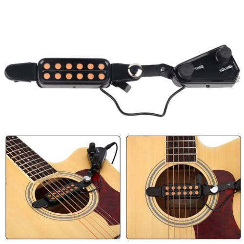 Transducteur magnetique de guitare pour jouer sur scene avec son cable audio de 3.8m - 7