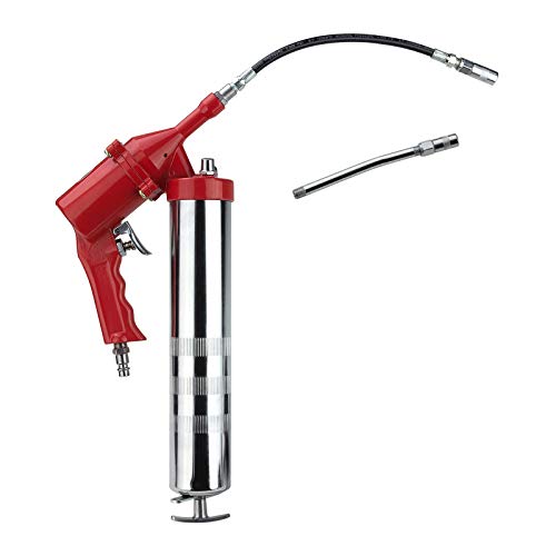DEMA Pneumatische Fettpresse 400 ml – Luftdruck Handfettpresse, Druckluftfettpresse, Werkstatt Zubehör, robust, langlebig, einfach bedienbar, ideal für Auto, Traktor, Industrie, Schmierung