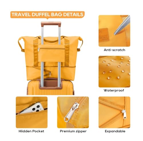 Expandable Travel Duffle Bag - Yellow3