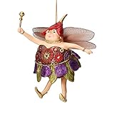 crafts & design Dicke Elfe, Fee, Deko Hänger, lila, grün, 15 cm