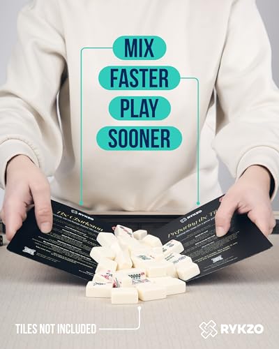 Mahjong Shufflers con reglas para 4 jugadores pack de 4 miniatura 4
