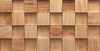 DWELLSINDIA 3D Wooden Cubes Self Adhesive Wallpaper Peel & Stick, Waterproof, Scratch Resistant, Laminated (41cm x 244cm, Wood, Beige)