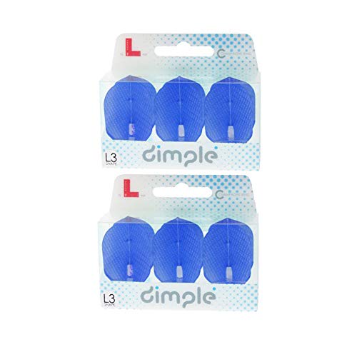 Ailettes de fléchettes L3 Pro Dimple LSTYLE bleu petite taille standard pour grouper