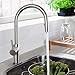 WOOHSE Küchenarmatur Ausziehbar Küchenarmatur mit 2 Strahlarten, Wasserhahn aus Edelstahl Kratzfest