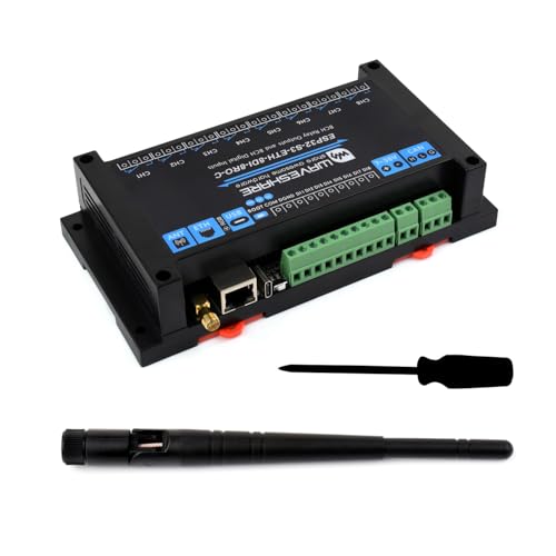 Waveshare Industrial 8�`�����l�� ESP32-S3 WiFi�����[���W���[���A�I���{�[�h�≏CAN�C���^�[�t�F�C�X�AXtensa 32�r�b�gLX7�f���A���R�A�v���Z�b�T�����A�ő�240MHz�A�����̐≏�ی��H�t��